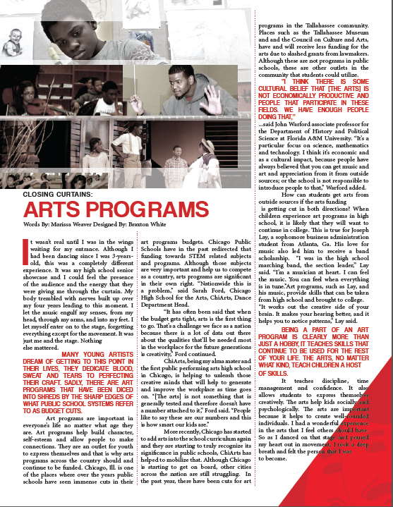 [FEATURE]: Closing Curtains: Arts Programs