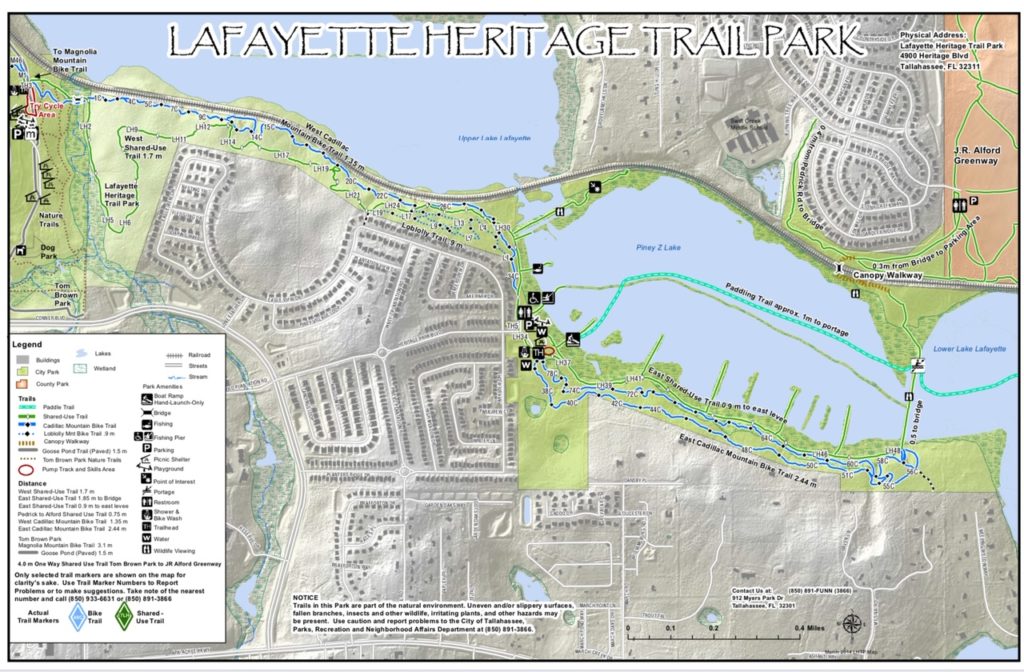 Map trail of Lafayette Park