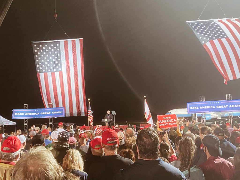 Vice President Pence addresses a crowd at MAGA rally in Tallahassee.